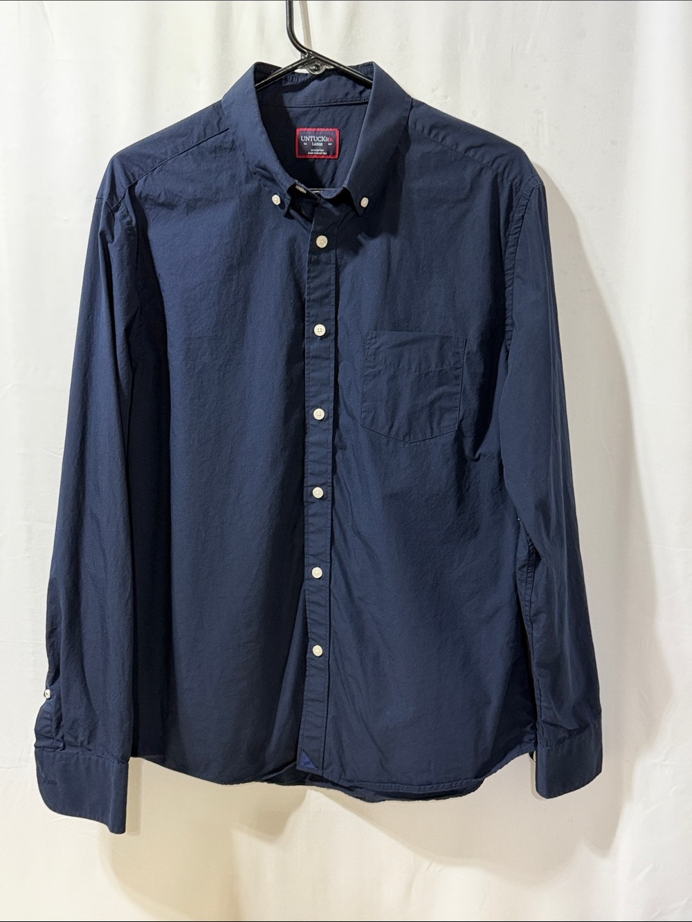 UNTUCKit Men's Navy Button-Down Shirt Jacket